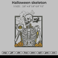 Halloween Skeleton Embroidery