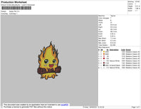 Happy Fire Embroidery