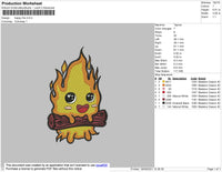 Happy Fire Embroidery