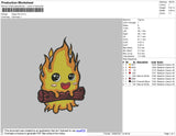 Happy Fire Embroidery