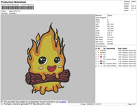 Happy Fire Embroidery