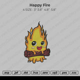 Happy Fire Embroidery