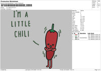 Im a Little Chili Embroidery