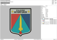 Interforze Embroidery File 6 sizes