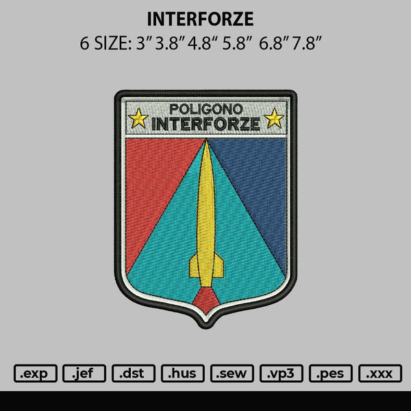 Interforze Embroidery File 6 sizes