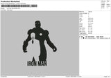 Iron Man Silhouette  Embroidery