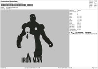 Iron Man Silhouette  Embroidery