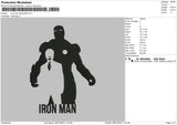 Iron Man Silhouette  Embroidery