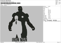 Iron Man Silhouette  Embroidery