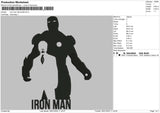 Iron Man Silhouette  Embroidery