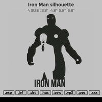Iron Man Silhouette  Embroidery