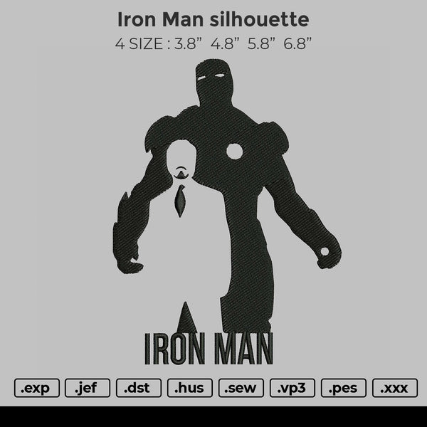 Iron Man Silhouette  Embroidery