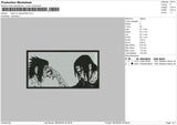 Itachi Vs Sasuke BW Embroidery