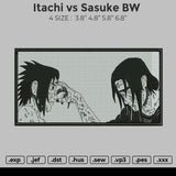 Itachi Vs Sasuke BW Embroidery