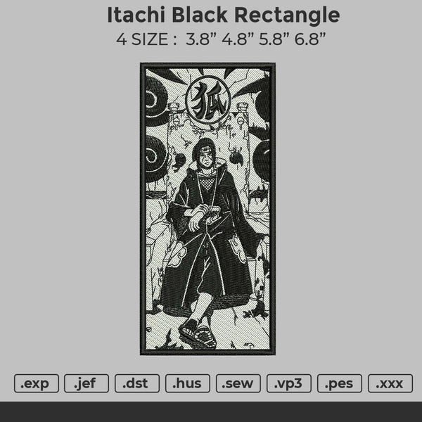 Itachi Black Rectangle Embroidery