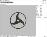 Itachi Eye Bw Embroidery