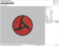 Itachi Eye 002 Embroidery