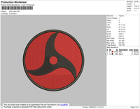 Itachi Eye 002 Embroidery