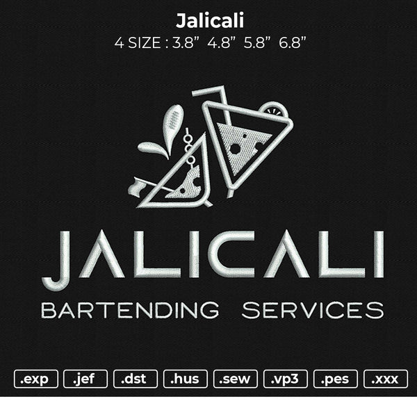 Jalicali Embroidery File 4 size