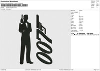 James Bond 007 Embroidery