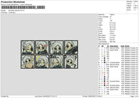 Jett V Embroidery File 6 sizes