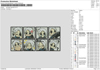 Jett V Embroidery File 6 sizes