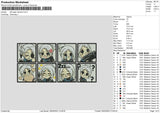 Jett V Embroidery File 6 sizes