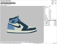 Air Jordan 1 Shoes embroidery