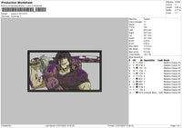 Jujutsu K V6 Embroidery File 6 Sizes