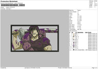Jujutsu K V6 Embroidery File 6 Sizes