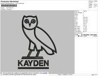 Kayden Embroidery File