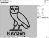 Kayden Embroidery File