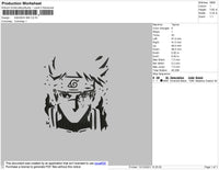 Kakashi BW Embroidery