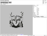 Kakashi BW Embroidery