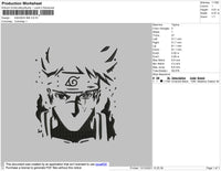 Kakashi BW Embroidery