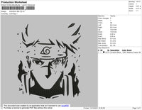 Kakashi BW Embroidery