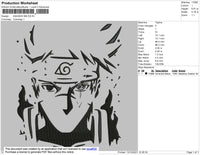 Kakashi BW Embroidery