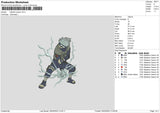 Kkashi Power Embroidery File 6 sizes