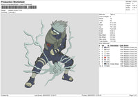 Kkashi Power Embroidery File 6 sizes