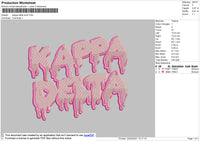 kappa delta pink Embroidery