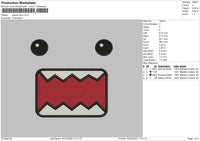 Kawaii Face Embroidery File 6 sizes