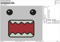 Kawaii Face Embroidery File 6 sizes