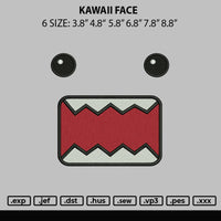 Kawaii Face Embroidery File 6 sizes