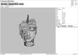 Kendi C Embroidery File 6 sizes