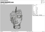 Kendi C Embroidery File 6 sizes