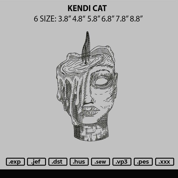 Kendi C Embroidery File 6 sizes