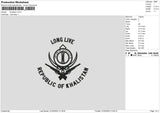 Khalistan Embroidery File 6 sizes