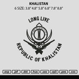 Khalistan Embroidery File 6 sizes