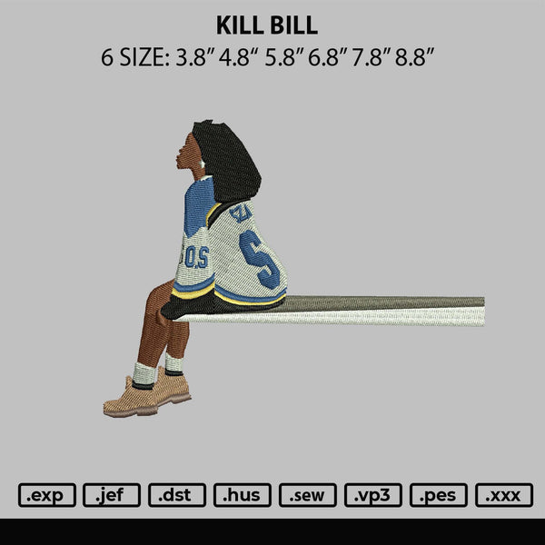 Kill Bill Embroidery File 6 sizes