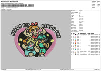 Kinda Fit Embroidery File 6 sizes